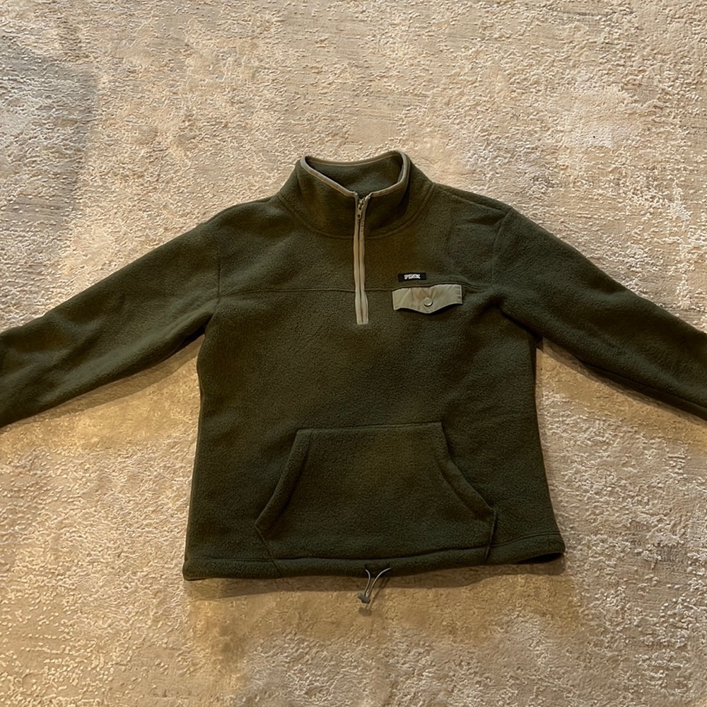 Olive Green Pink Zip Up
